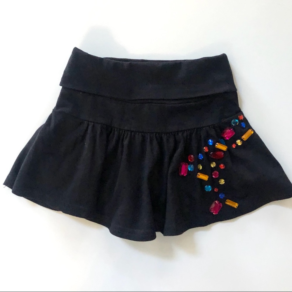 HavenGirl Black Jeweled Skort Skirt 2T